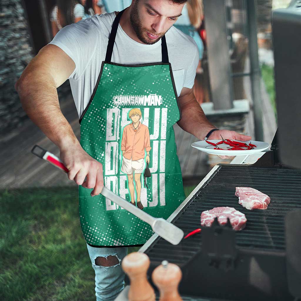 Denji Chainsaw Man Apron Urban Grunge Halftone Style