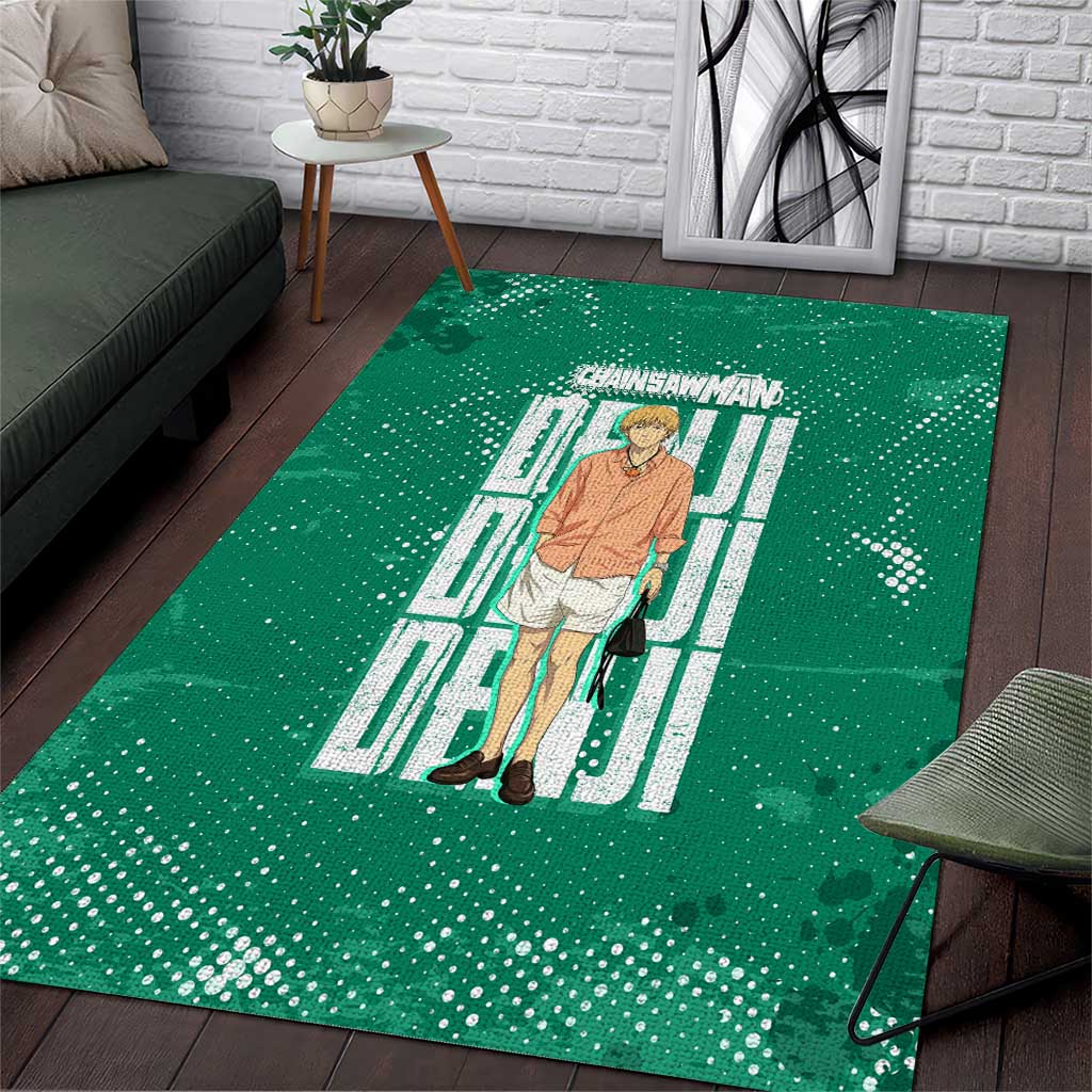 Denji Chainsaw Man Area Rug Urban Grunge Halftone Style