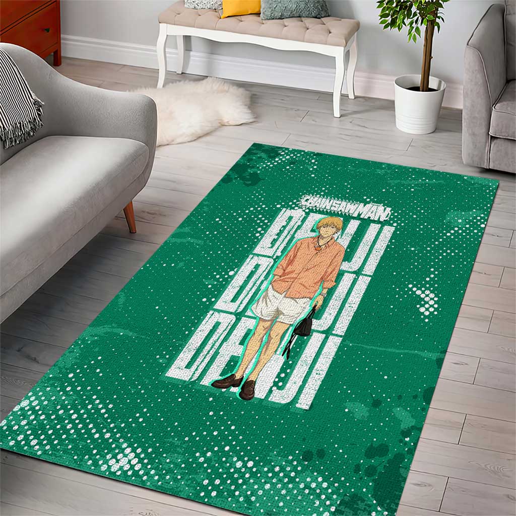 Denji Chainsaw Man Area Rug Urban Grunge Halftone Style