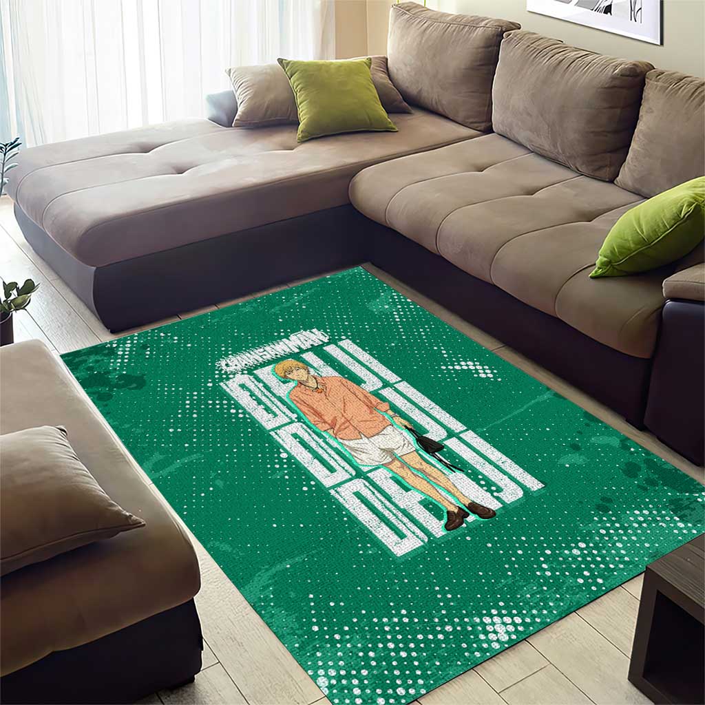 Denji Chainsaw Man Area Rug Urban Grunge Halftone Style