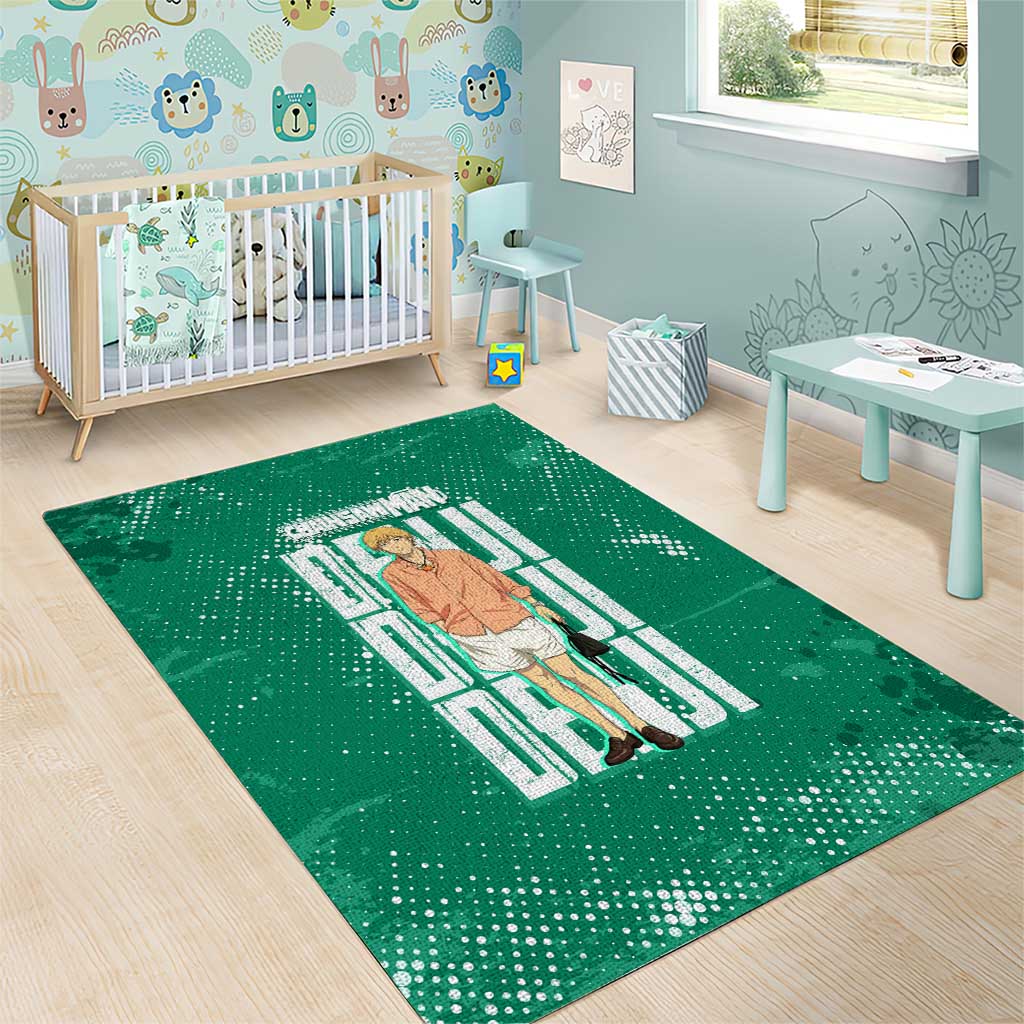 Denji Chainsaw Man Area Rug Urban Grunge Halftone Style