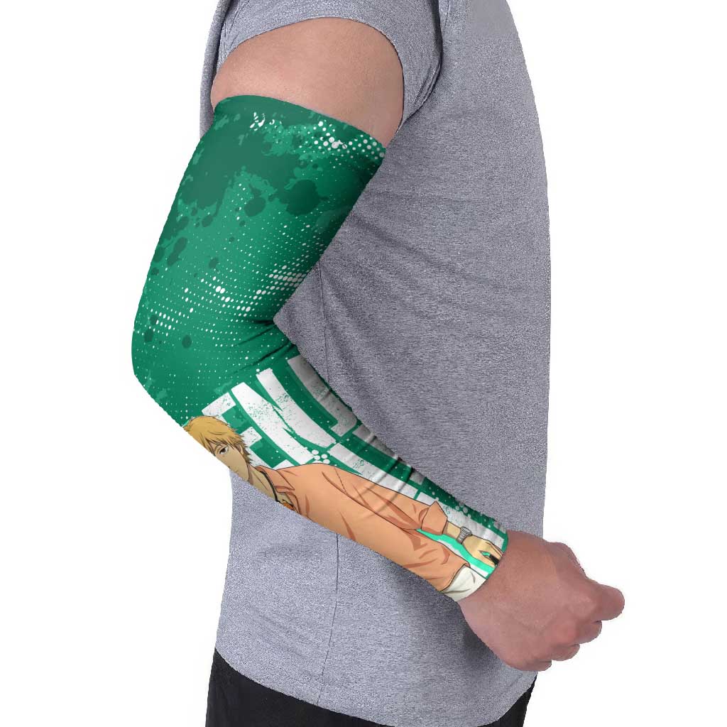 Denji Chainsaw Man Arm Sleeves Urban Grunge Halftone Style