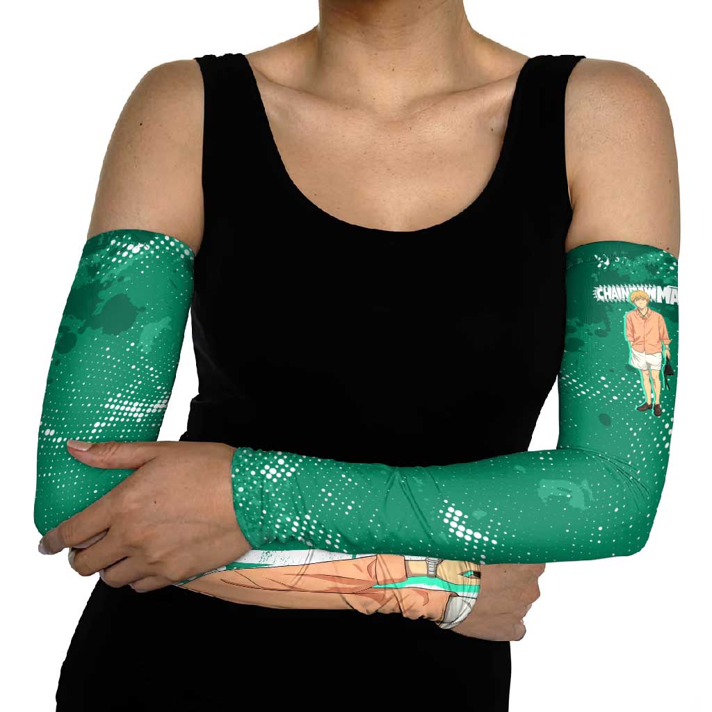 Denji Chainsaw Man Arm Sleeves Urban Grunge Halftone Style