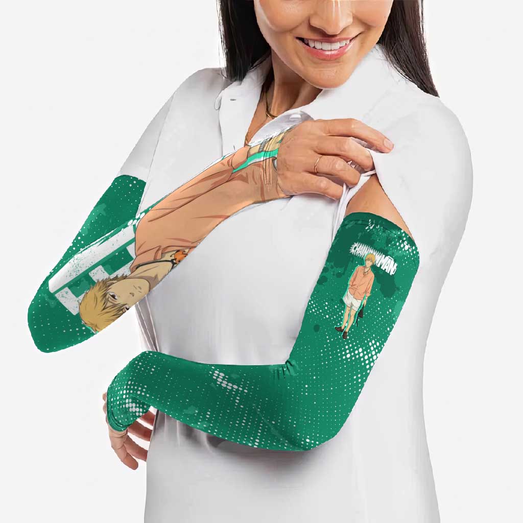 Denji Chainsaw Man Arm Sleeves Urban Grunge Halftone Style