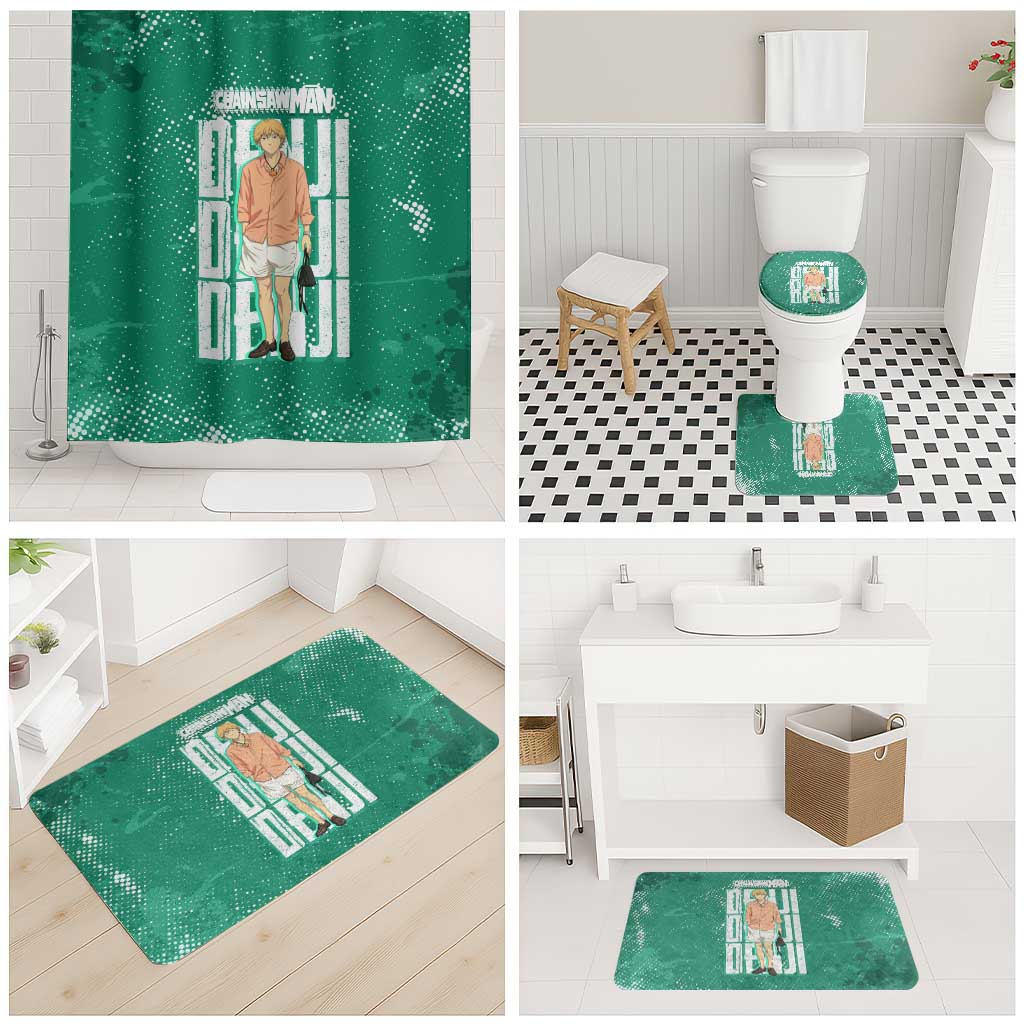Denji Chainsaw Man Bathroom Set Urban Grunge Halftone Style