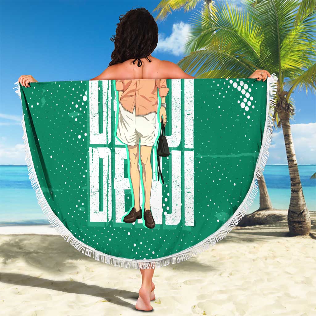 Denji Chainsaw Man Beach Blanket Urban Grunge Halftone Style