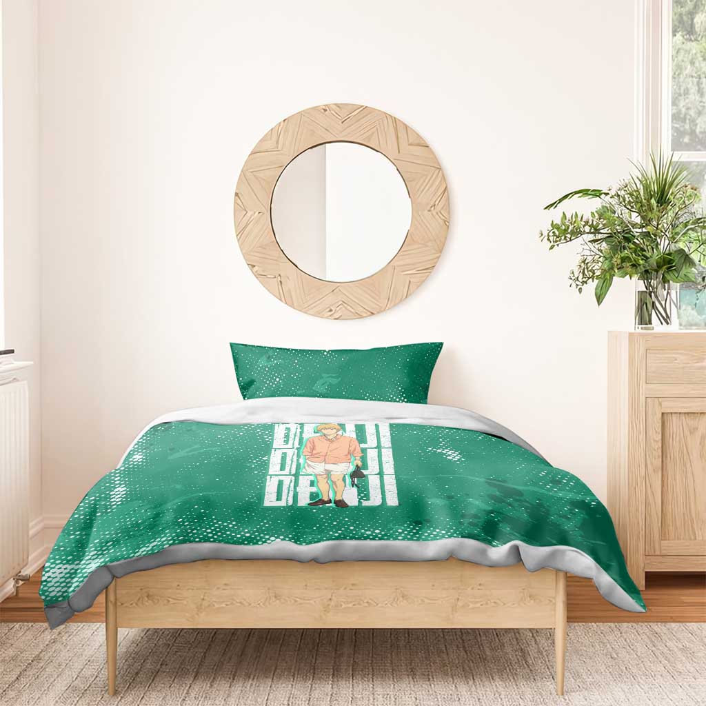 Denji Chainsaw Man Bedding Set Urban Grunge Halftone Style