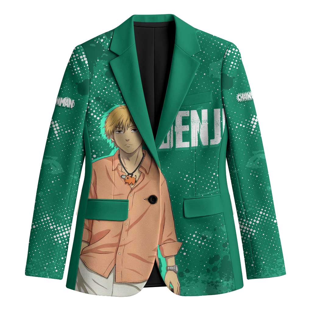 Denji Chainsaw Man Blazer Urban Grunge Halftone Style