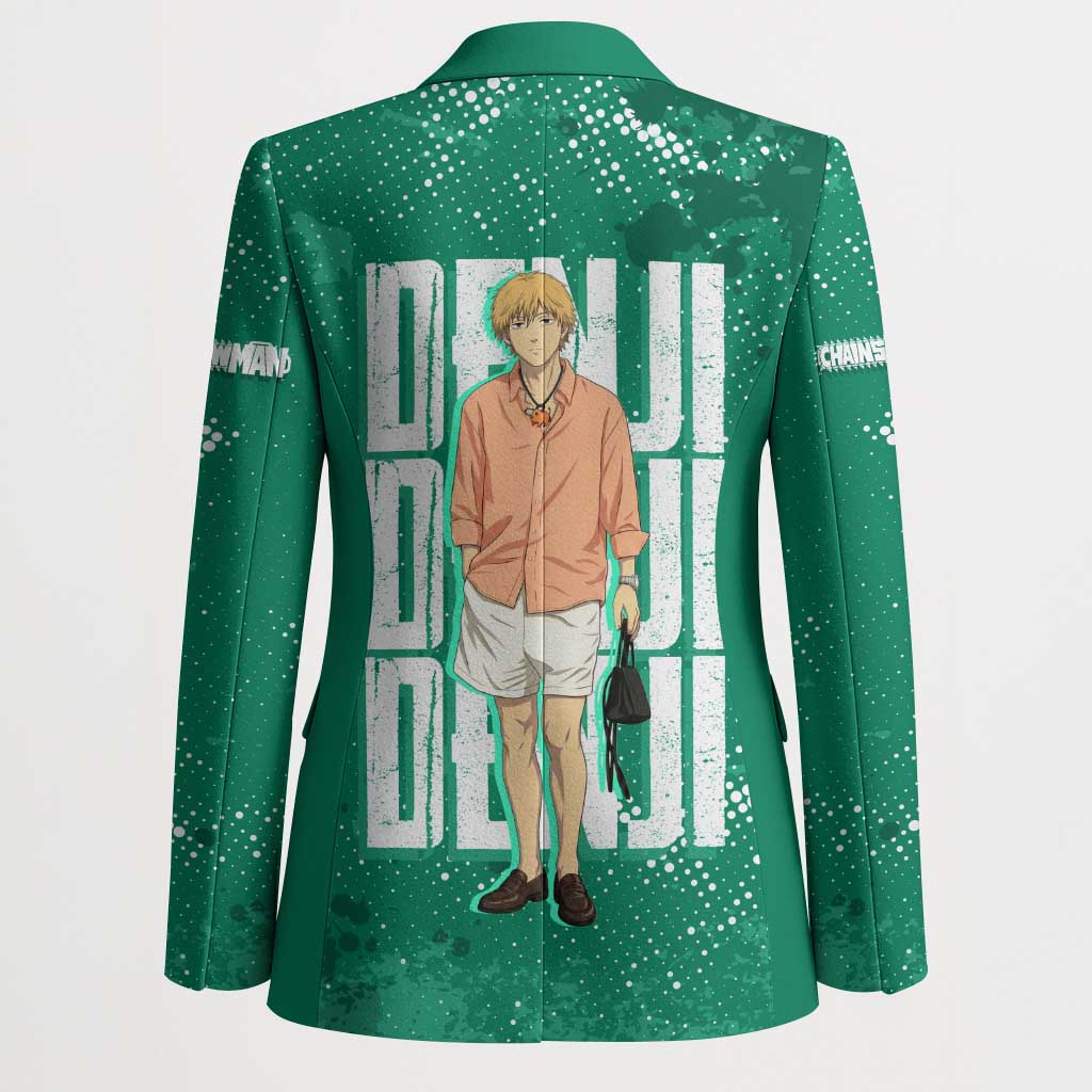 Denji Chainsaw Man Blazer Urban Grunge Halftone Style