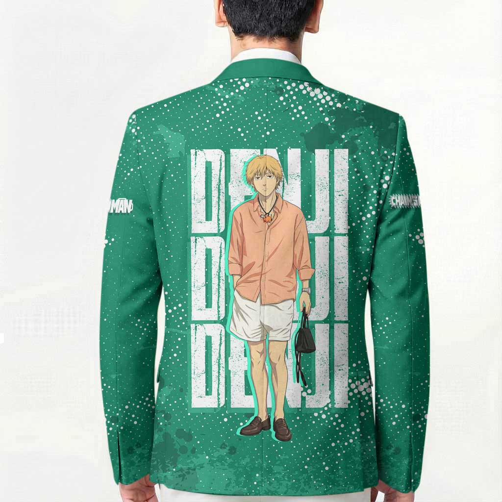 Denji Chainsaw Man Blazer Urban Grunge Halftone Style