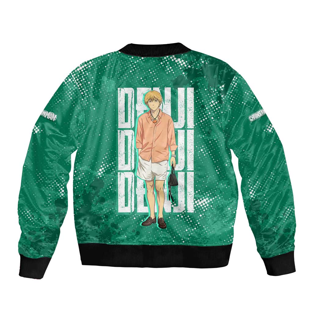 Denji Chainsaw Man Bomber Jacket Urban Grunge Halftone Style