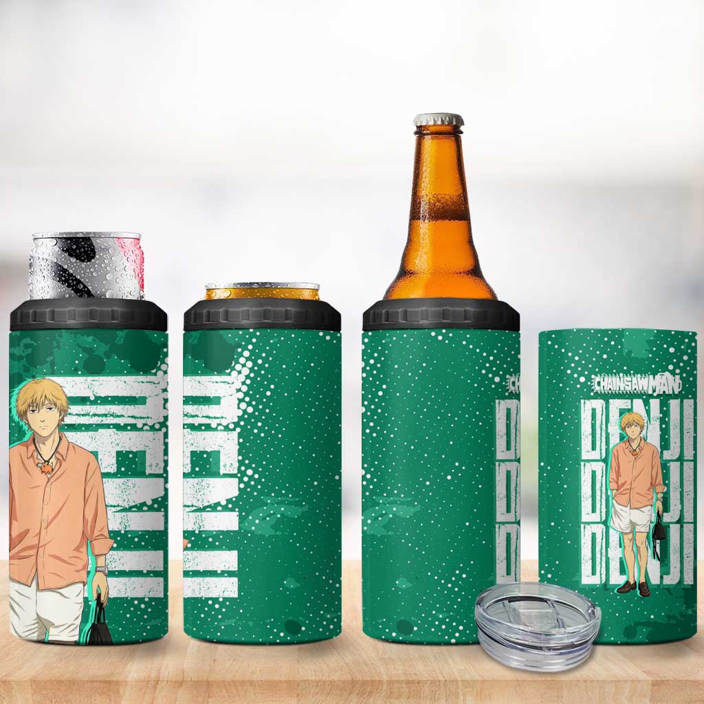 Denji Chainsaw Man 4 in 1 Can Cooler Tumbler Urban Grunge Halftone Style