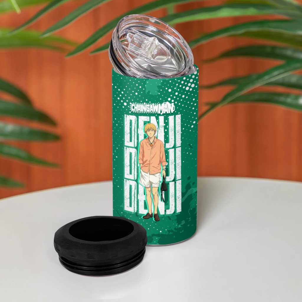 Denji Chainsaw Man 4 in 1 Can Cooler Tumbler Urban Grunge Halftone Style