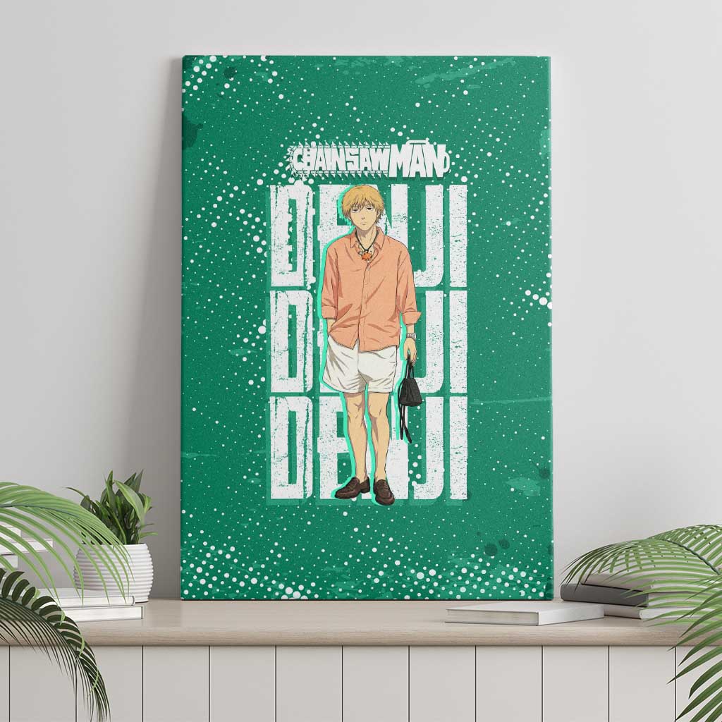 Denji Chainsaw Man Canvas Wall Art Urban Grunge Halftone Style