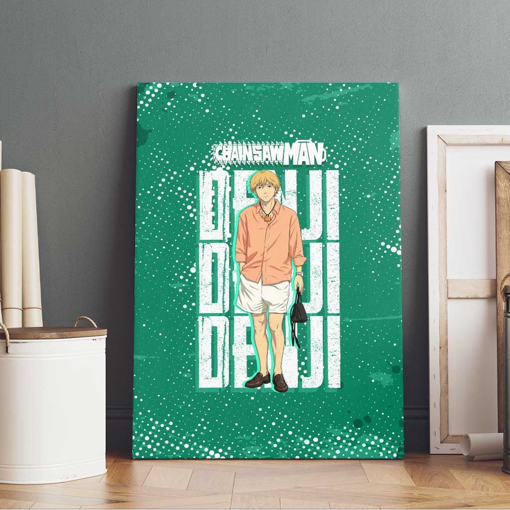 Denji Chainsaw Man Canvas Wall Art Urban Grunge Halftone Style