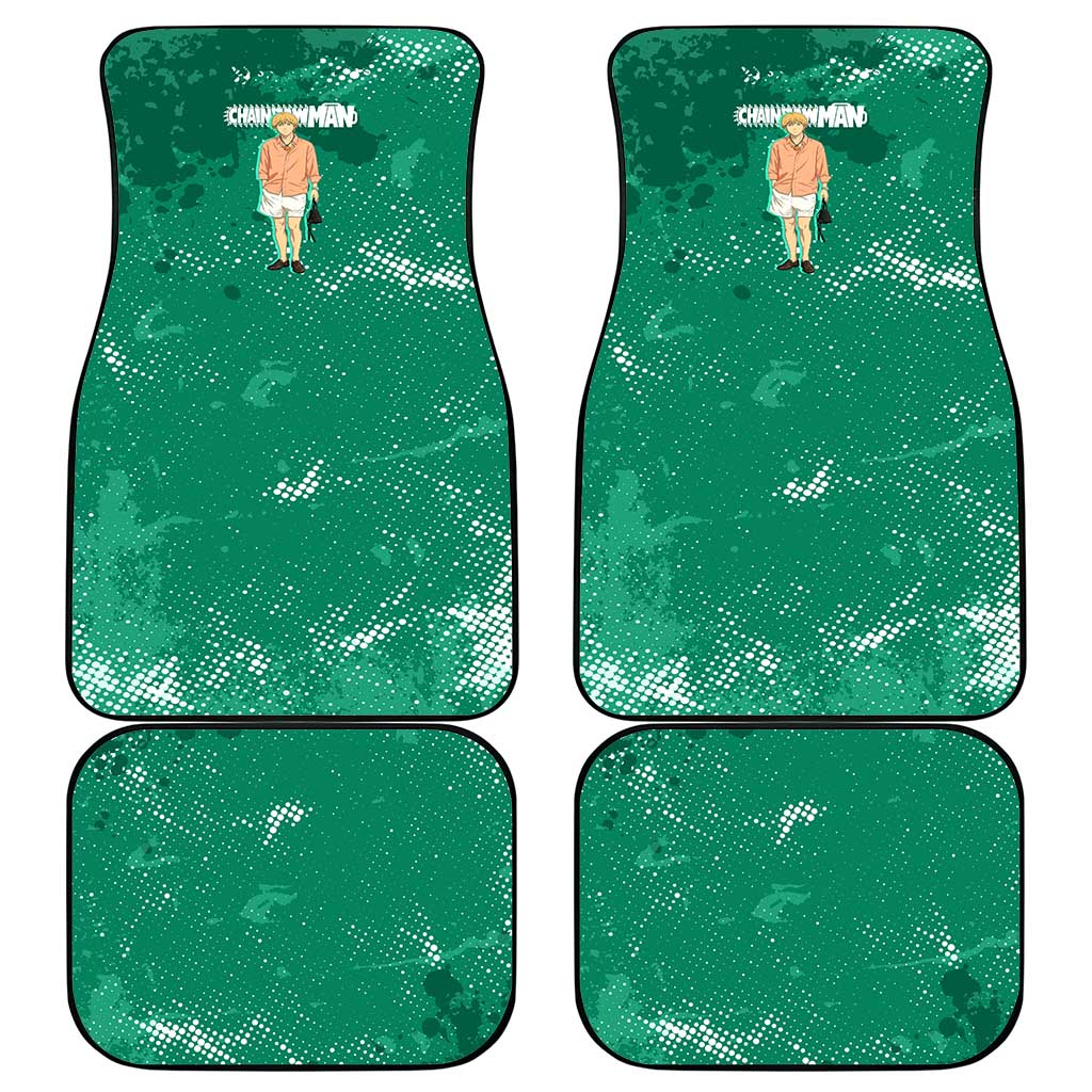 Denji Chainsaw Man Car Mats Urban Grunge Halftone Style