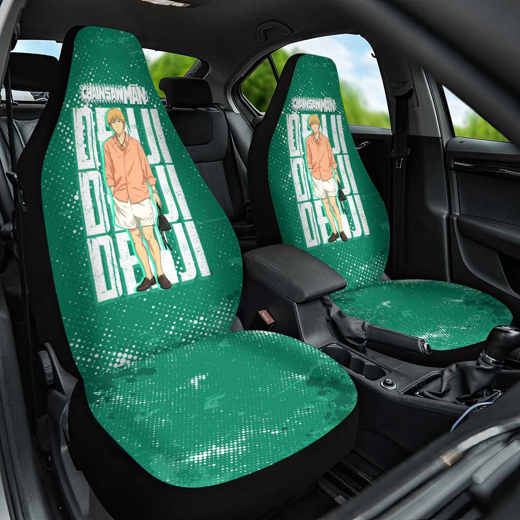 Denji Chainsaw Man Car Seat Cover Urban Grunge Halftone Style