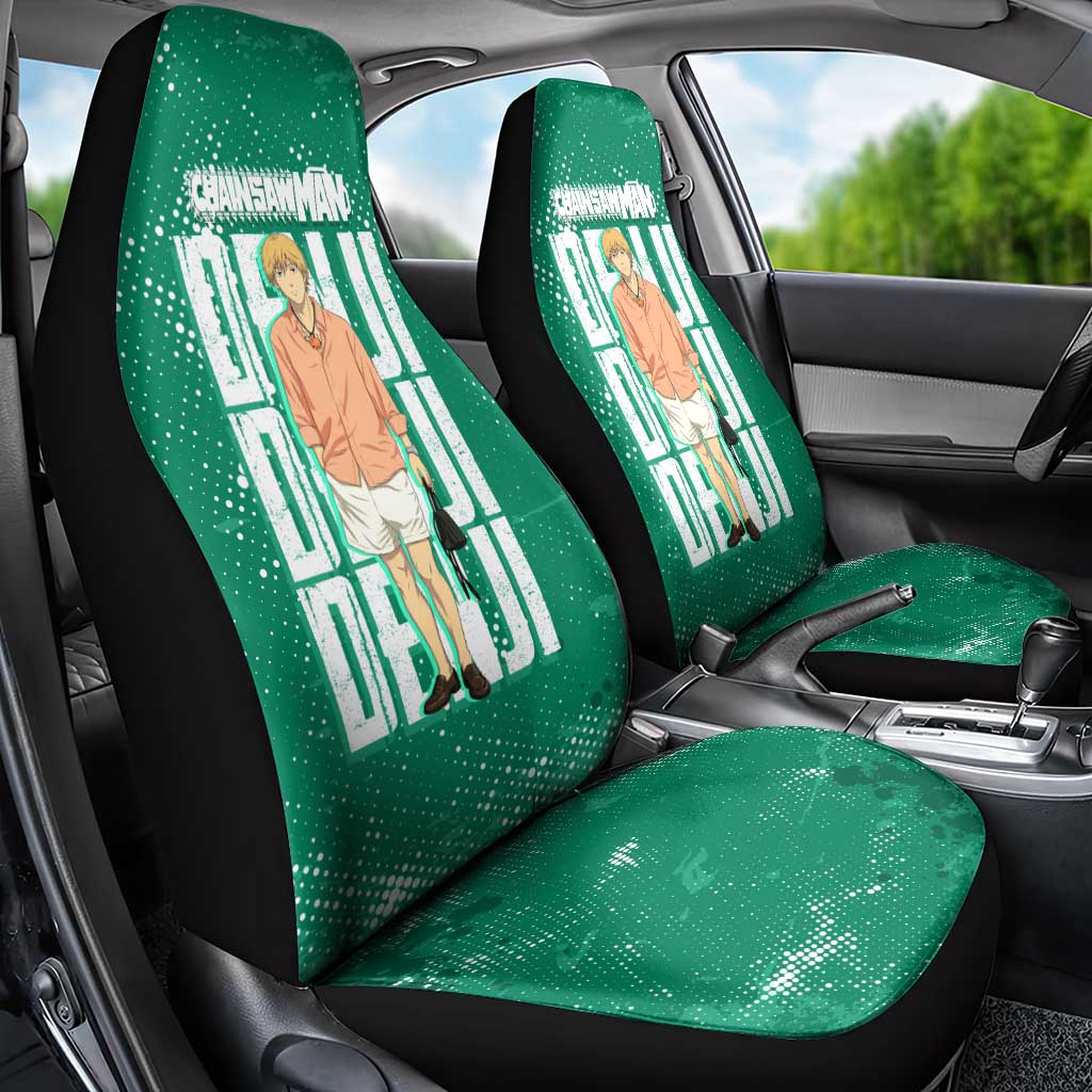 Denji Chainsaw Man Car Seat Cover Urban Grunge Halftone Style