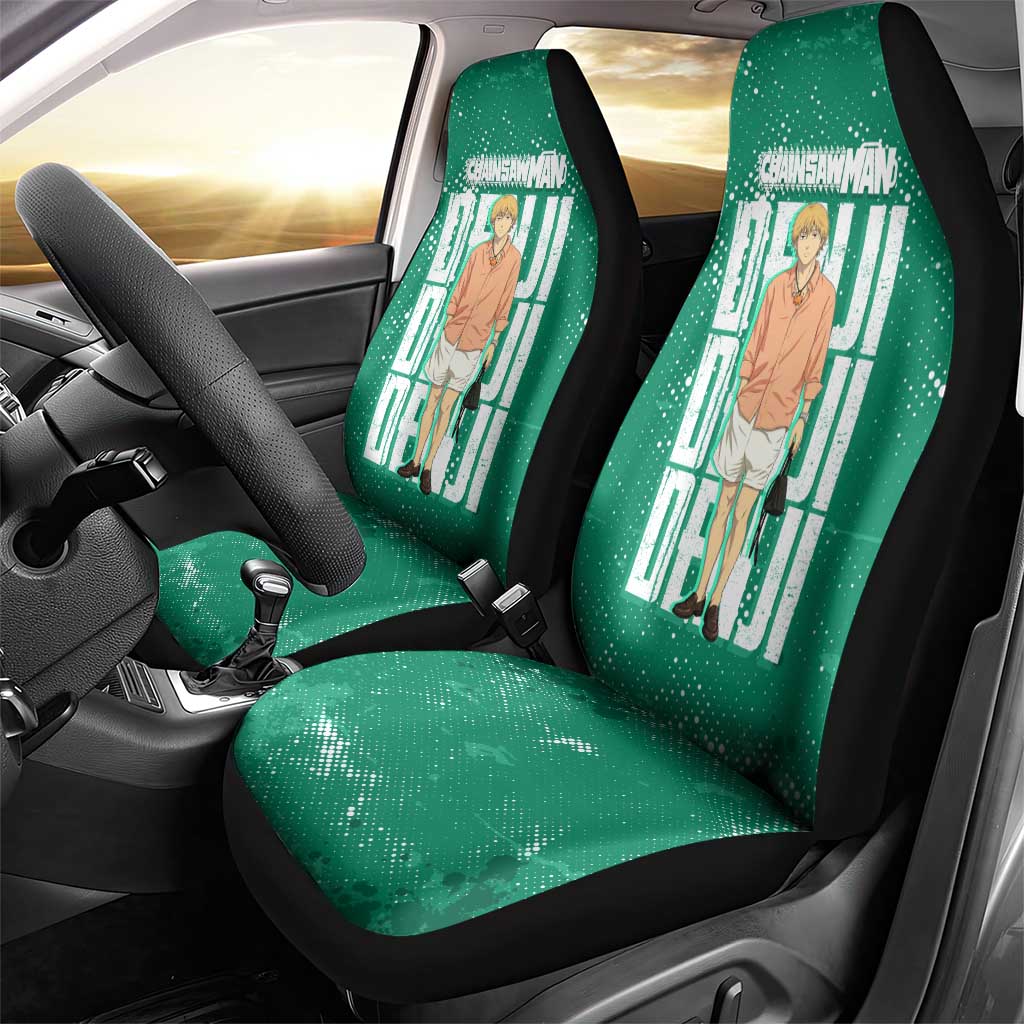 Denji Chainsaw Man Car Seat Cover Urban Grunge Halftone Style