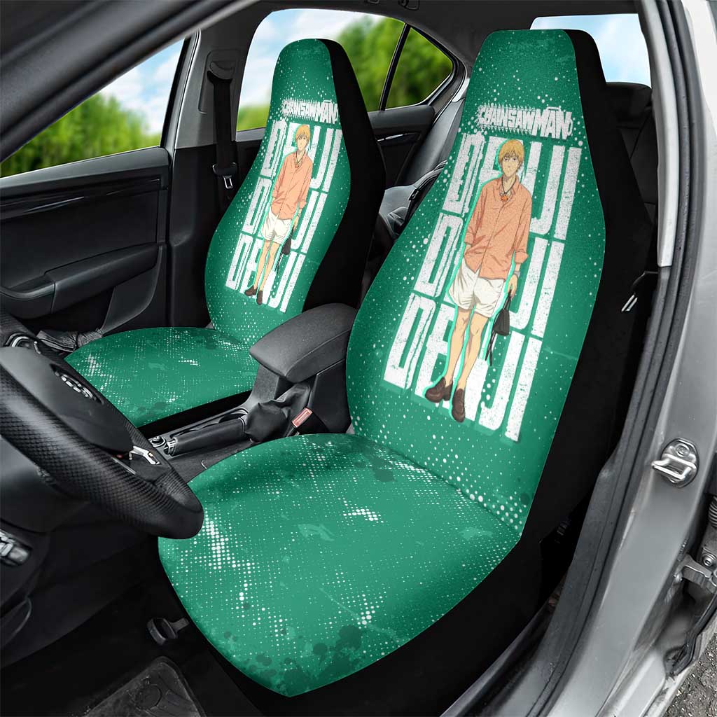 Denji Chainsaw Man Car Seat Cover Urban Grunge Halftone Style