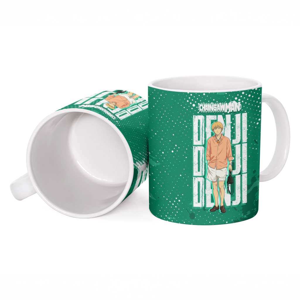 Denji Chainsaw Man Ceramic Mug Urban Grunge Halftone Style