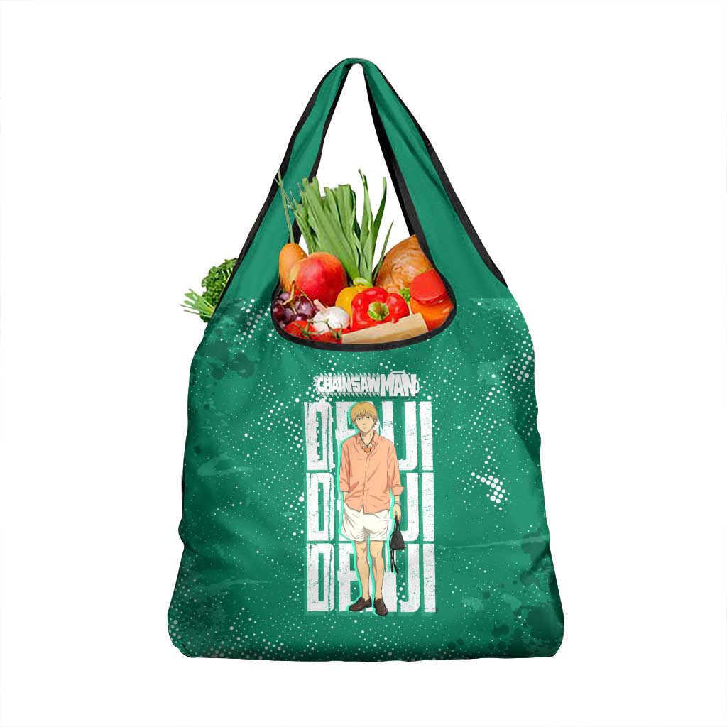 Denji Chainsaw Man Grocery Bag Urban Grunge Halftone Style