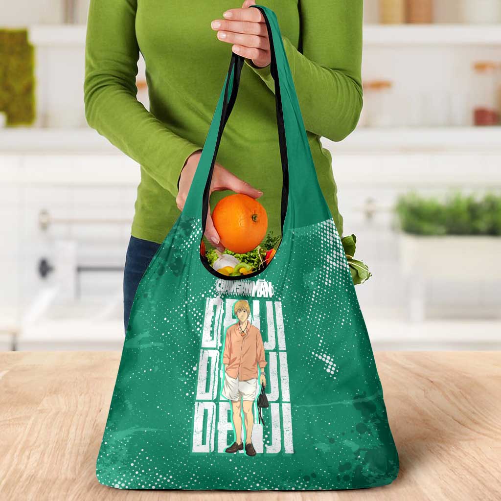 Denji Chainsaw Man Grocery Bag Urban Grunge Halftone Style