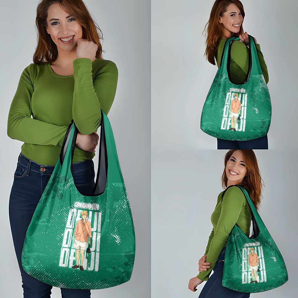 Denji Chainsaw Man Grocery Bag Urban Grunge Halftone Style
