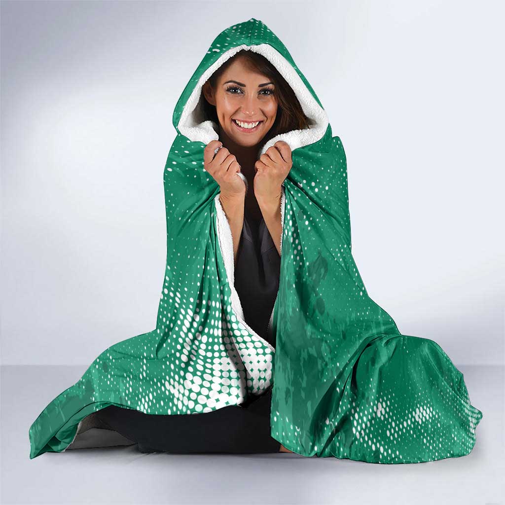 Denji Chainsaw Man Hooded Blanket Urban Grunge Halftone Style