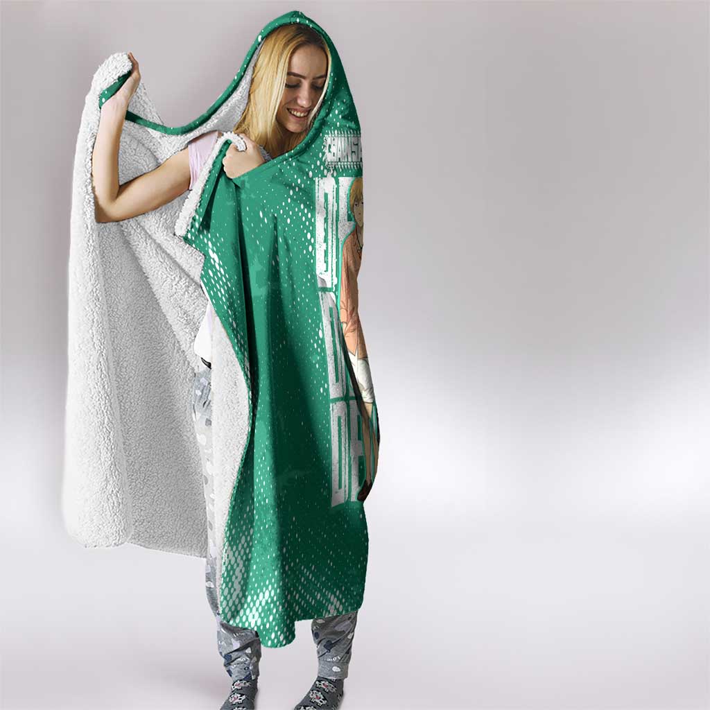 Denji Chainsaw Man Hooded Blanket Urban Grunge Halftone Style