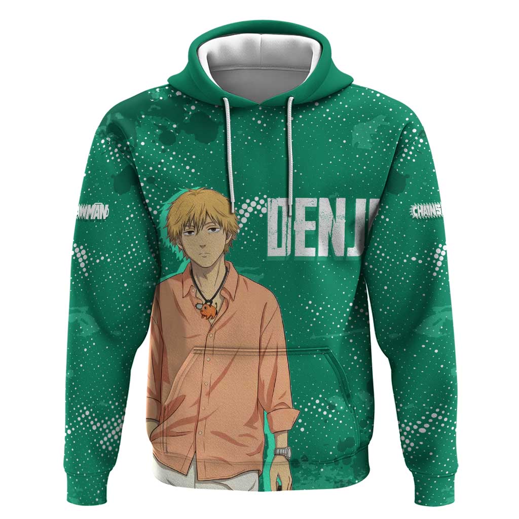 Denji Chainsaw Man Hoodie Urban Grunge Halftone Style