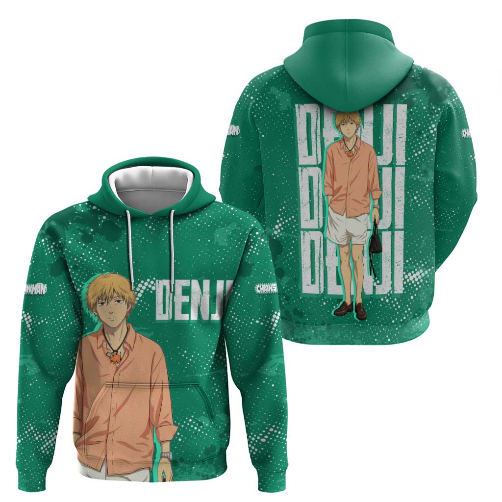 Denji Chainsaw Man Hoodie Urban Grunge Halftone Style