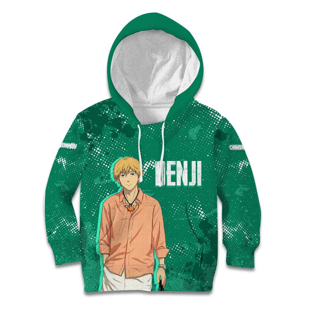 Denji Chainsaw Man Kid Hoodie Urban Grunge Halftone Style