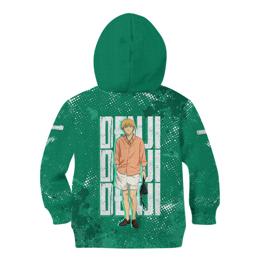 Denji Chainsaw Man Kid Hoodie Urban Grunge Halftone Style