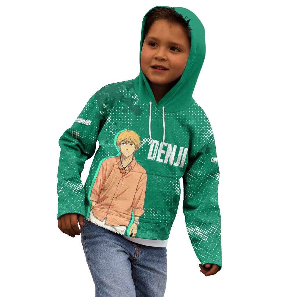 Denji Chainsaw Man Kid Hoodie Urban Grunge Halftone Style