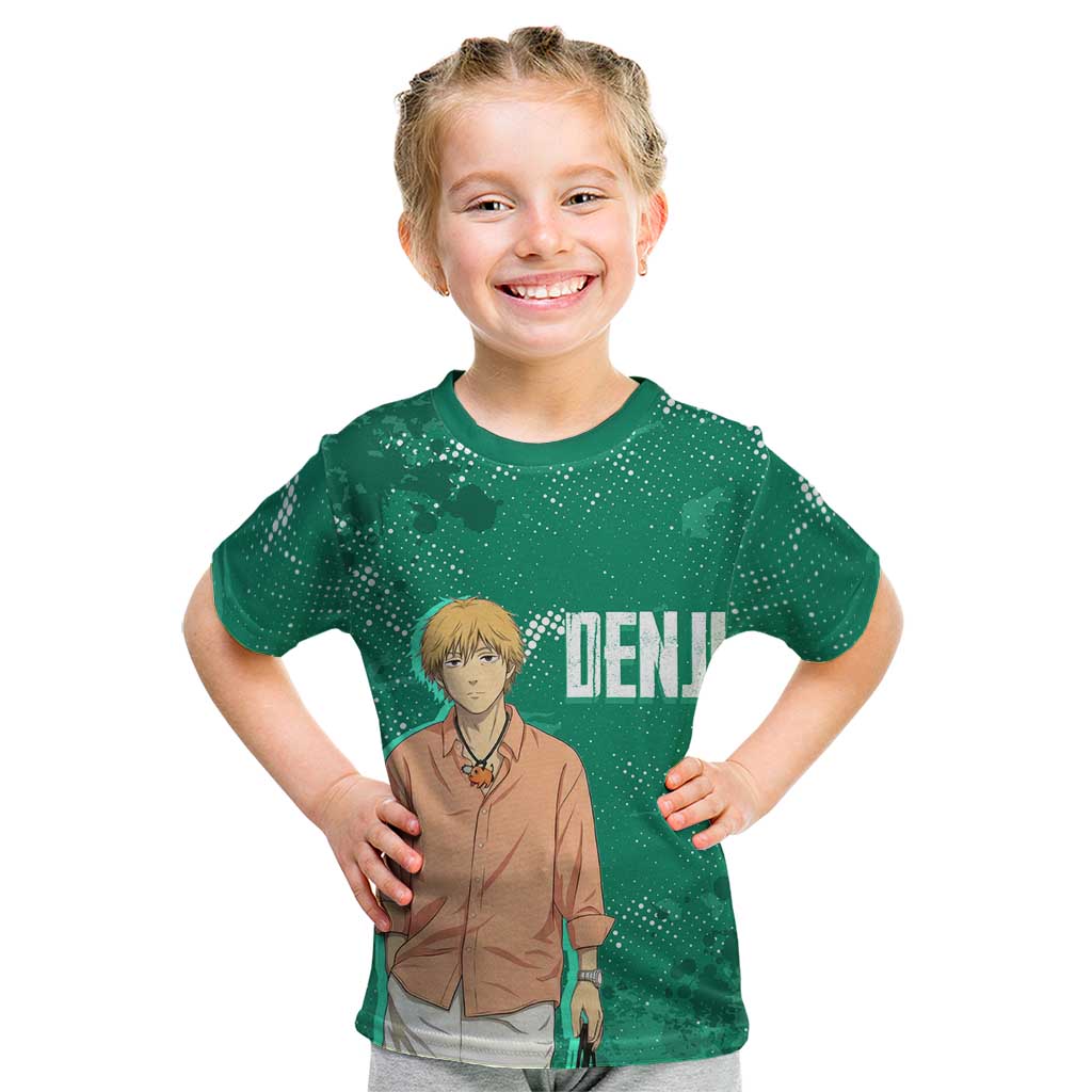 Denji Chainsaw Man Kid T Shirt Urban Grunge Halftone Style
