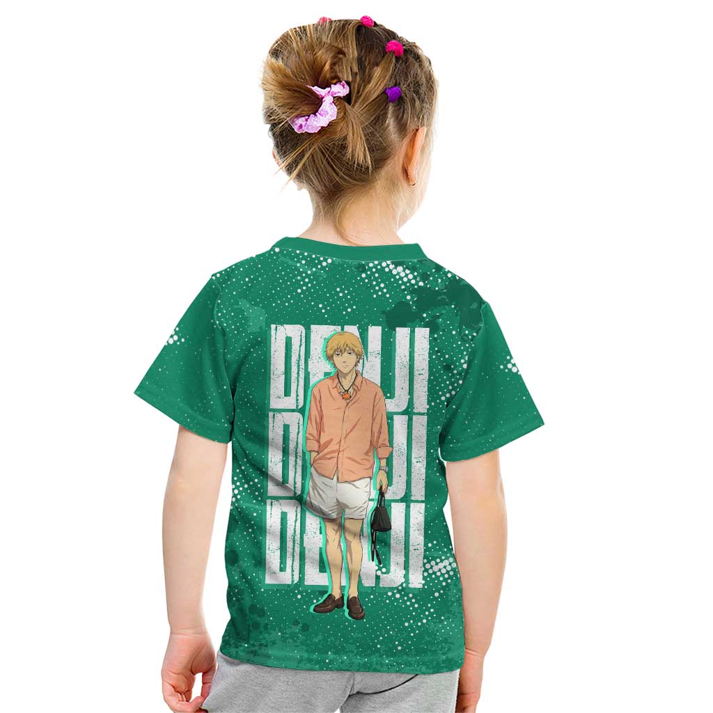 Denji Chainsaw Man Kid T Shirt Urban Grunge Halftone Style