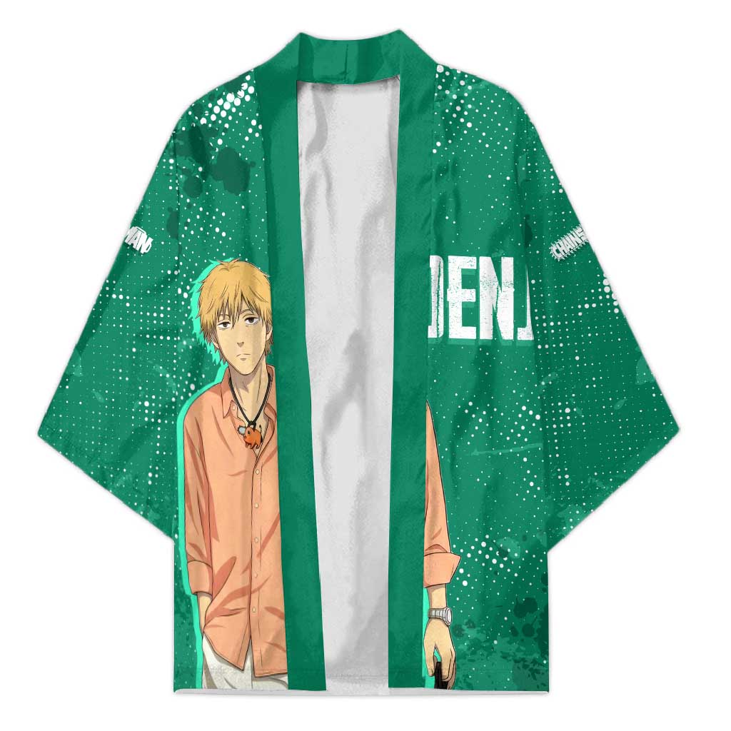 Denji Chainsaw Man Kimono Urban Grunge Halftone Style