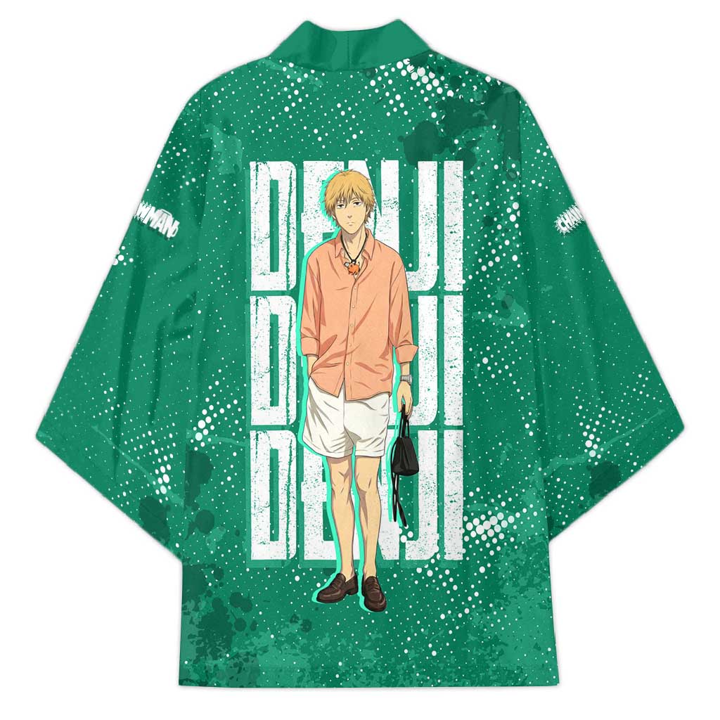 Denji Chainsaw Man Kimono Urban Grunge Halftone Style