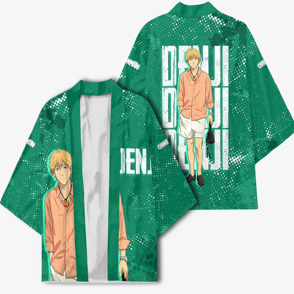 Denji Chainsaw Man Kimono Urban Grunge Halftone Style