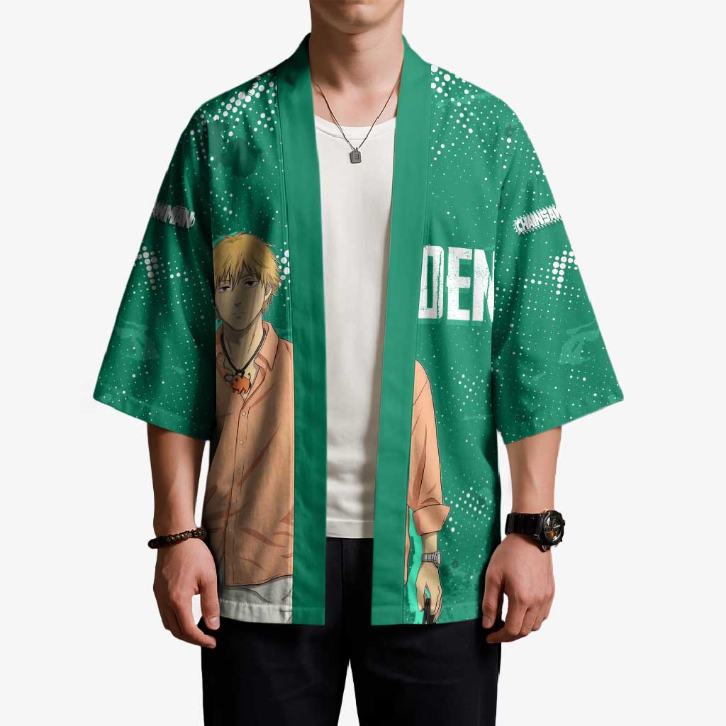 Denji Chainsaw Man Kimono Urban Grunge Halftone Style