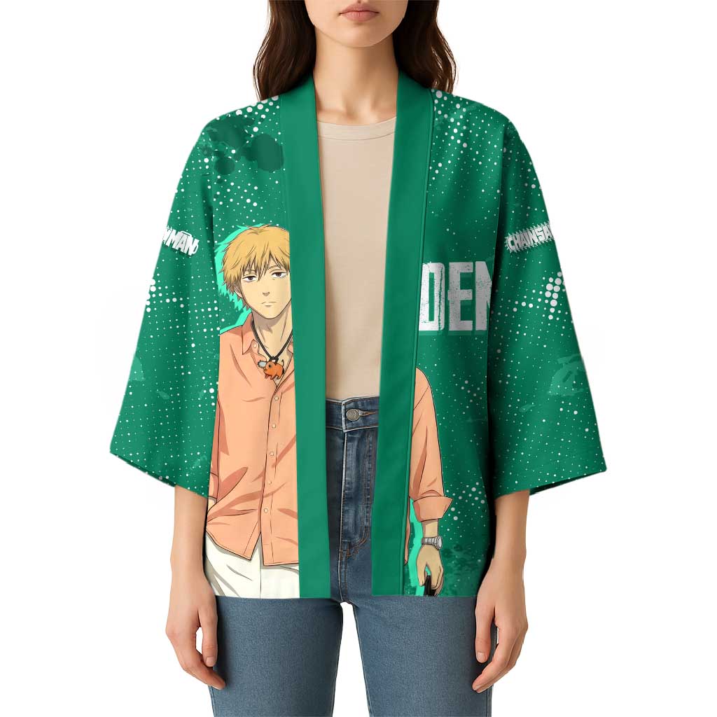 Denji Chainsaw Man Kimono Urban Grunge Halftone Style