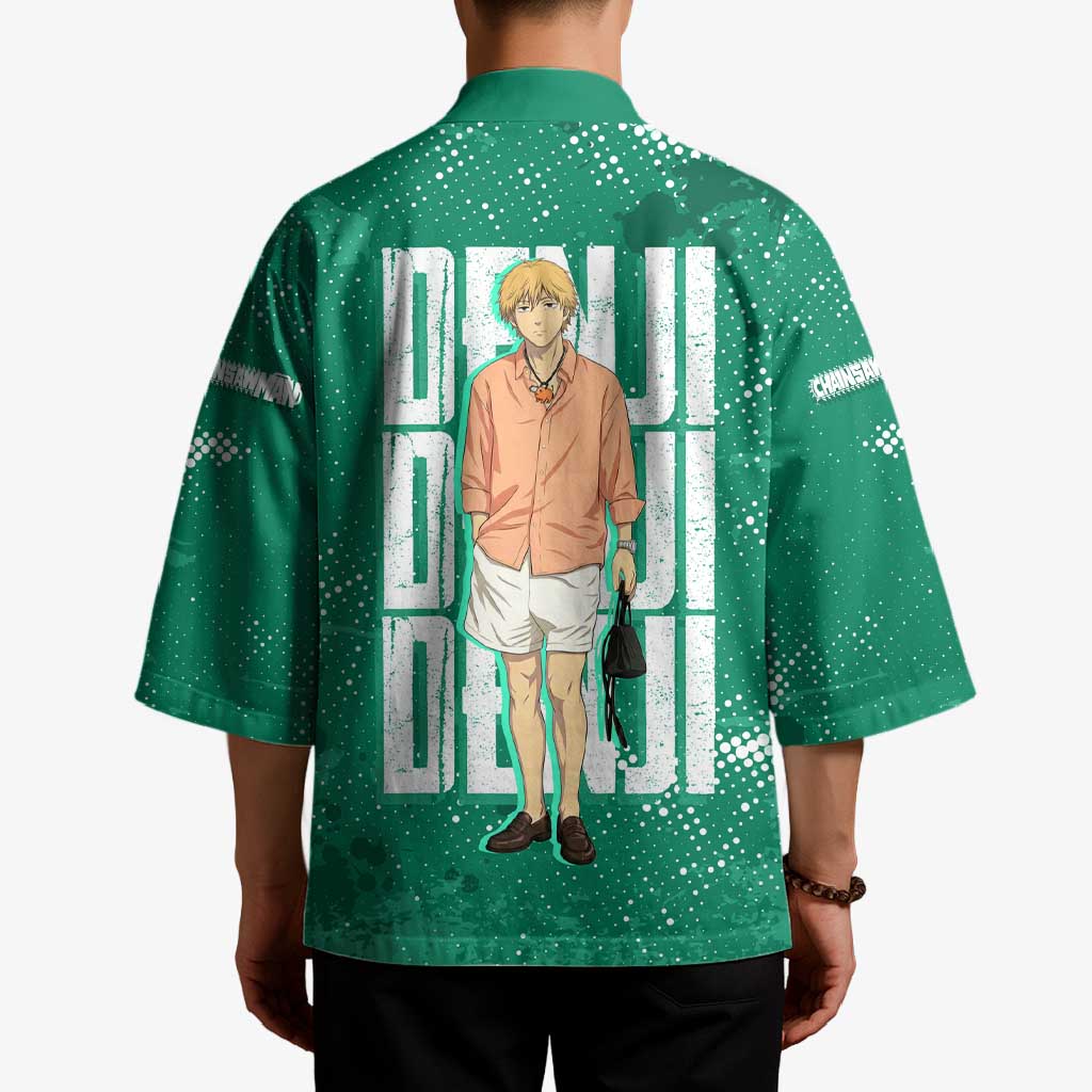 Denji Chainsaw Man Kimono Urban Grunge Halftone Style
