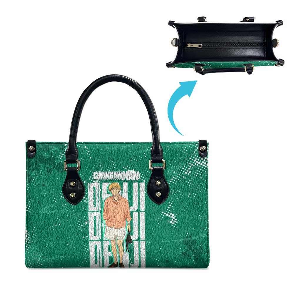 Denji Chainsaw Man Leather Bag Urban Grunge Halftone Style