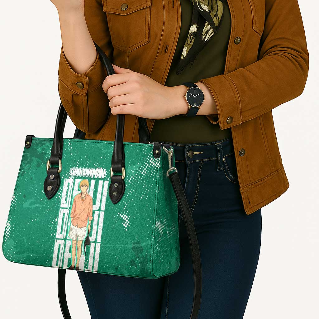 Denji Chainsaw Man Leather Bag Urban Grunge Halftone Style