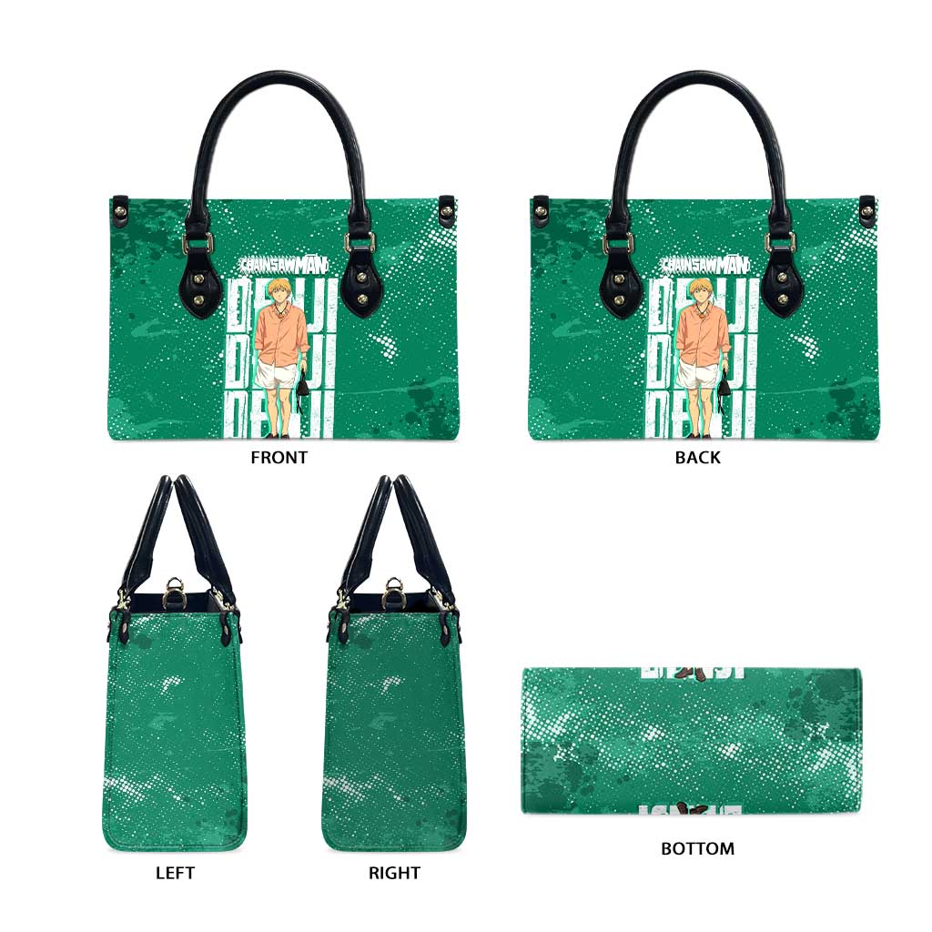 Denji Chainsaw Man Leather Bag Urban Grunge Halftone Style