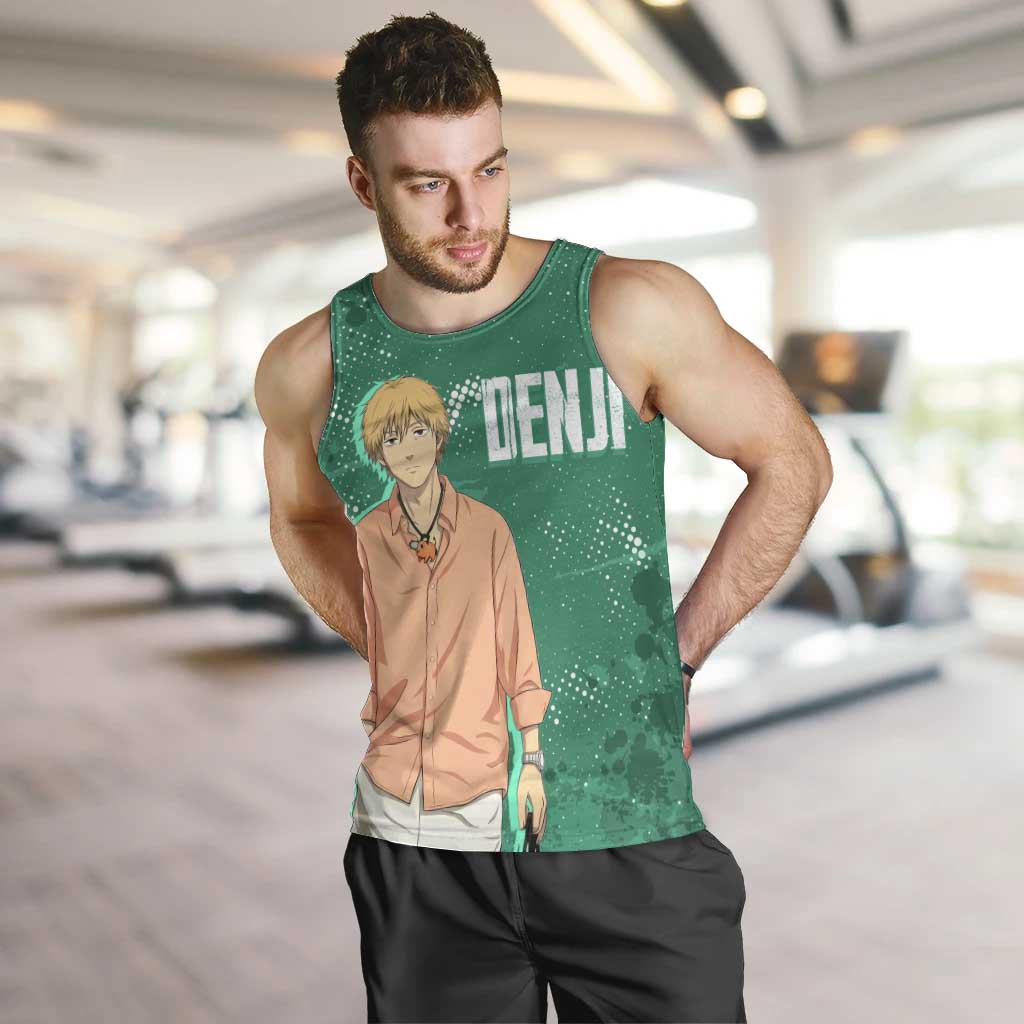 Denji Chainsaw Man Men Tank Top Urban Grunge Halftone Style