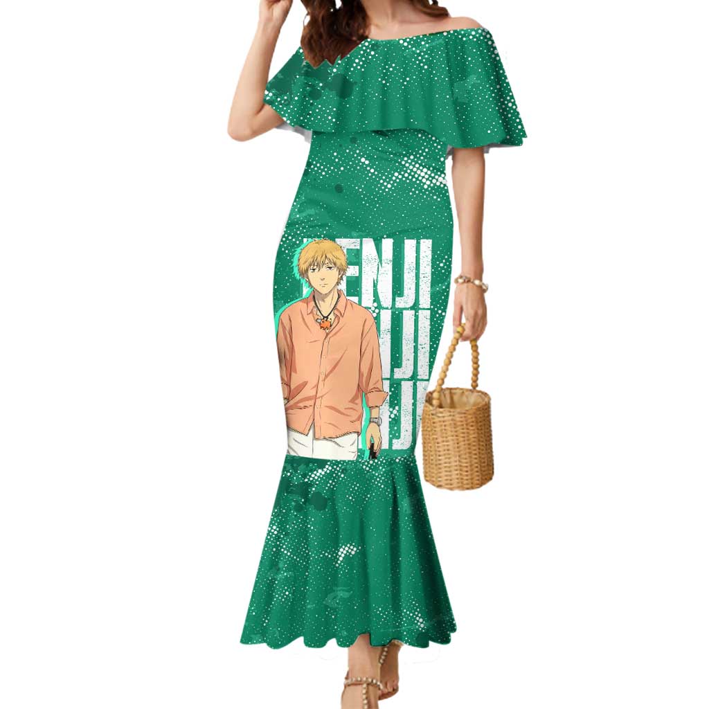 Denji Chainsaw Man Mermaid Dress Urban Grunge Halftone Style
