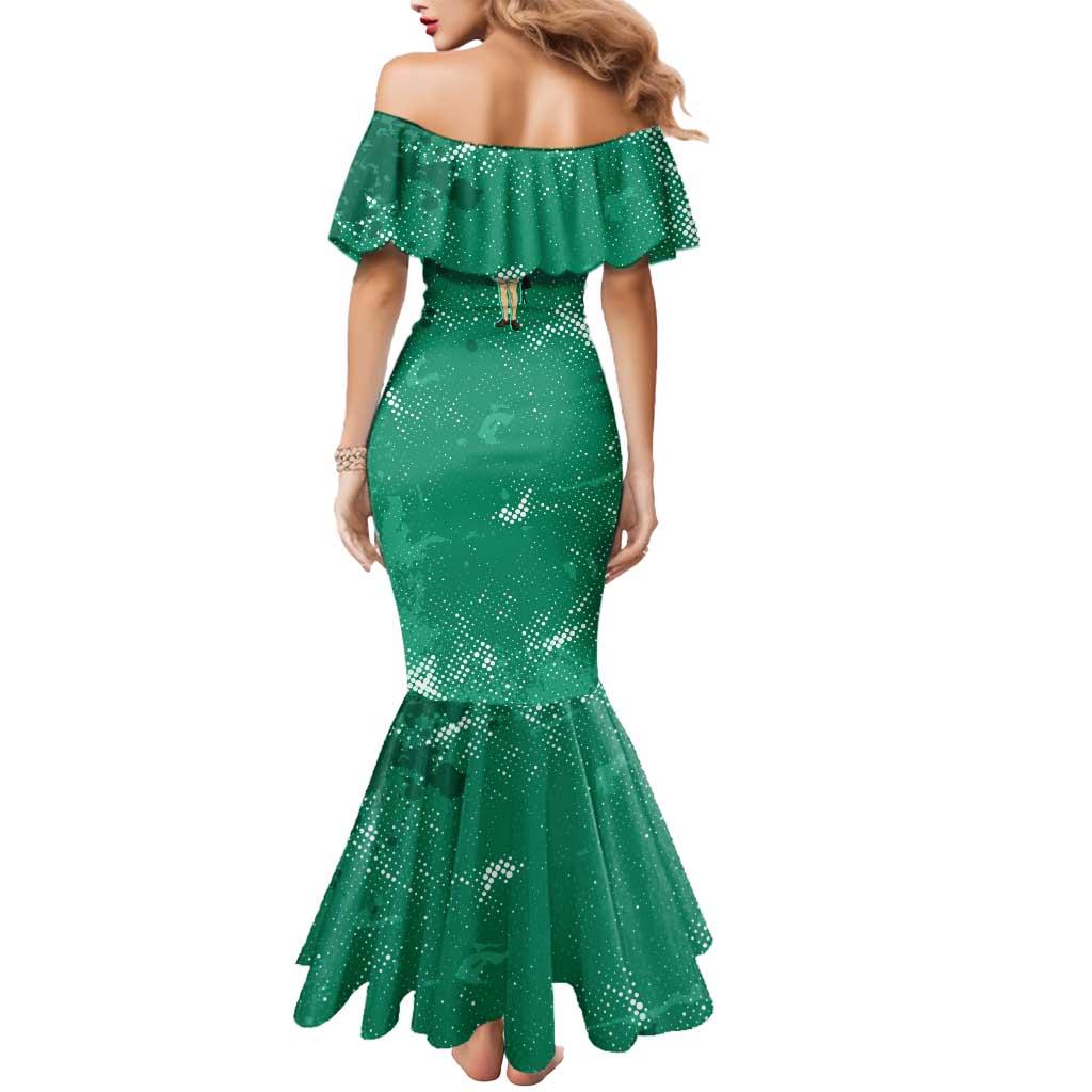 Denji Chainsaw Man Mermaid Dress Urban Grunge Halftone Style