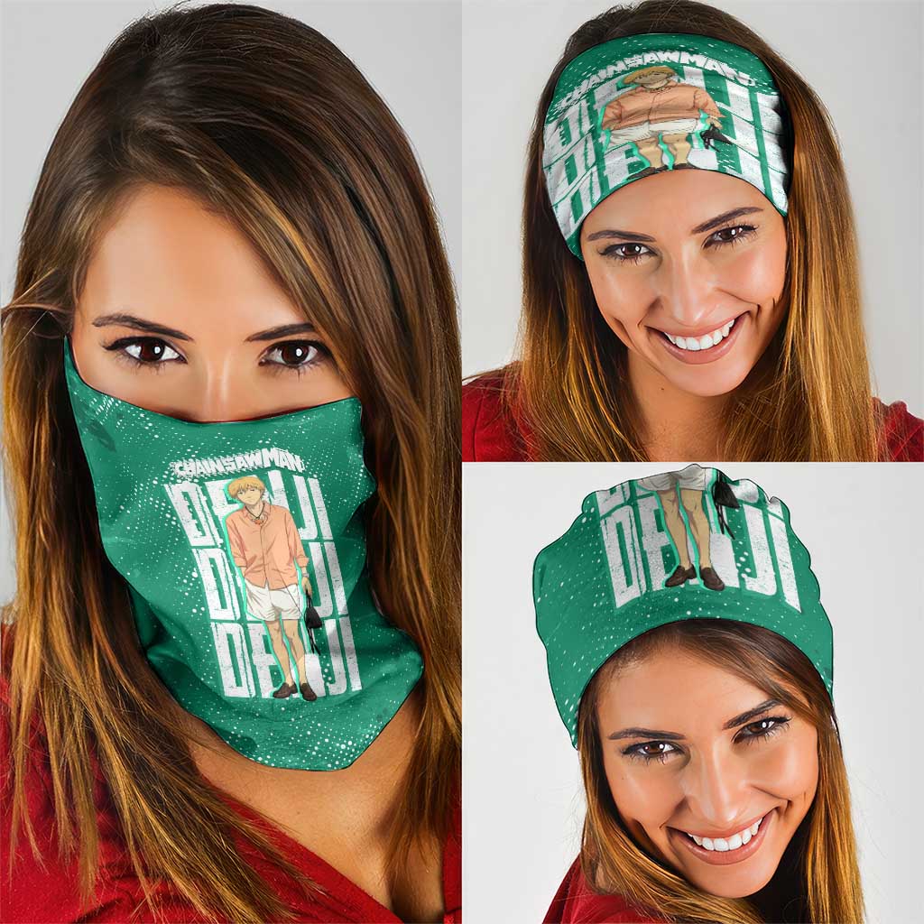 Denji Chainsaw Man Neck Gaiter Urban Grunge Halftone Style